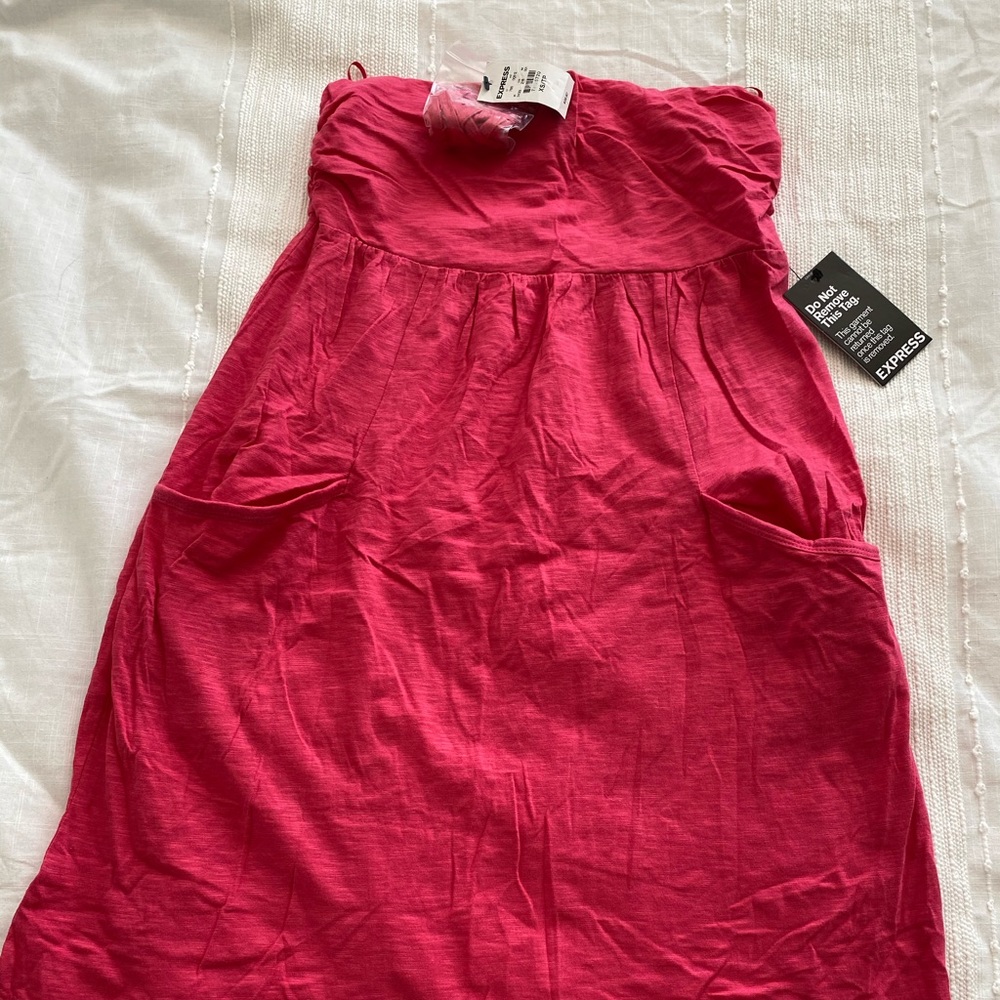 Summer tube dress with pockets